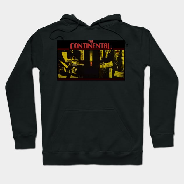 continental series john wick world graphic design illustration Hoodie by ironpalette